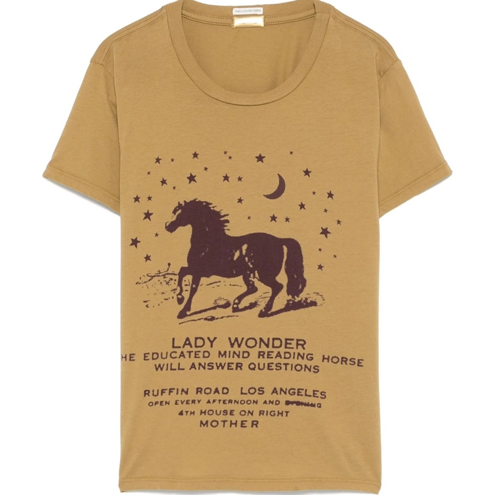 Mother Horse Graphic T-Shirt - Brown